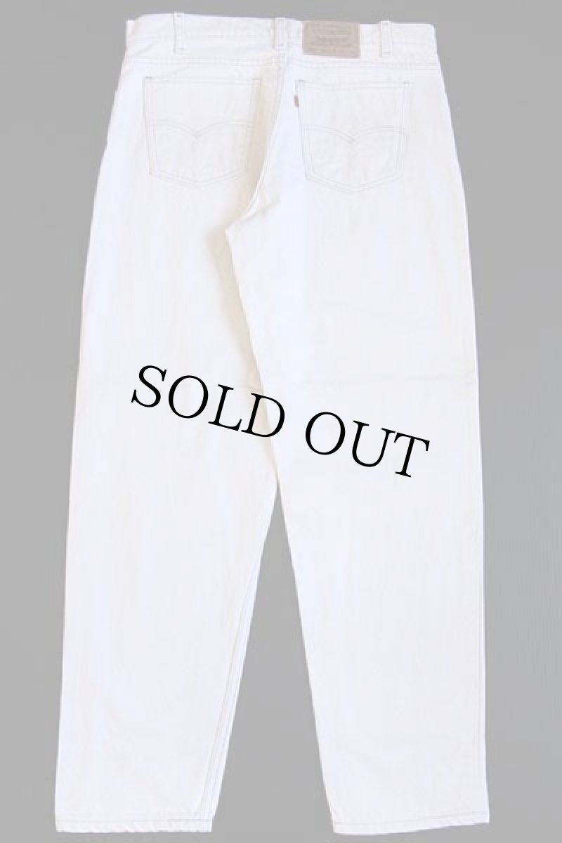 画像3: 90s USA製 Levi'sリーバイス 550 カラーデニムパンツ 生成り w36 L30 (3)