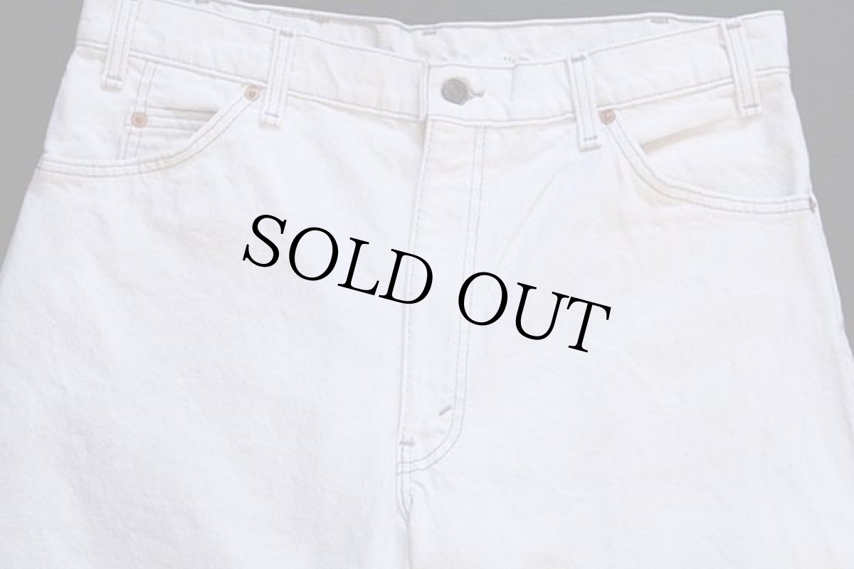 画像4: 90s USA製 Levi'sリーバイス 550 カラーデニムパンツ 生成り w36 L30 (4)