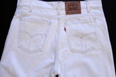 画像5: 90s USA製 Levi'sリーバイス 550 カラーデニムパンツ 生成り w36 L30 (5)