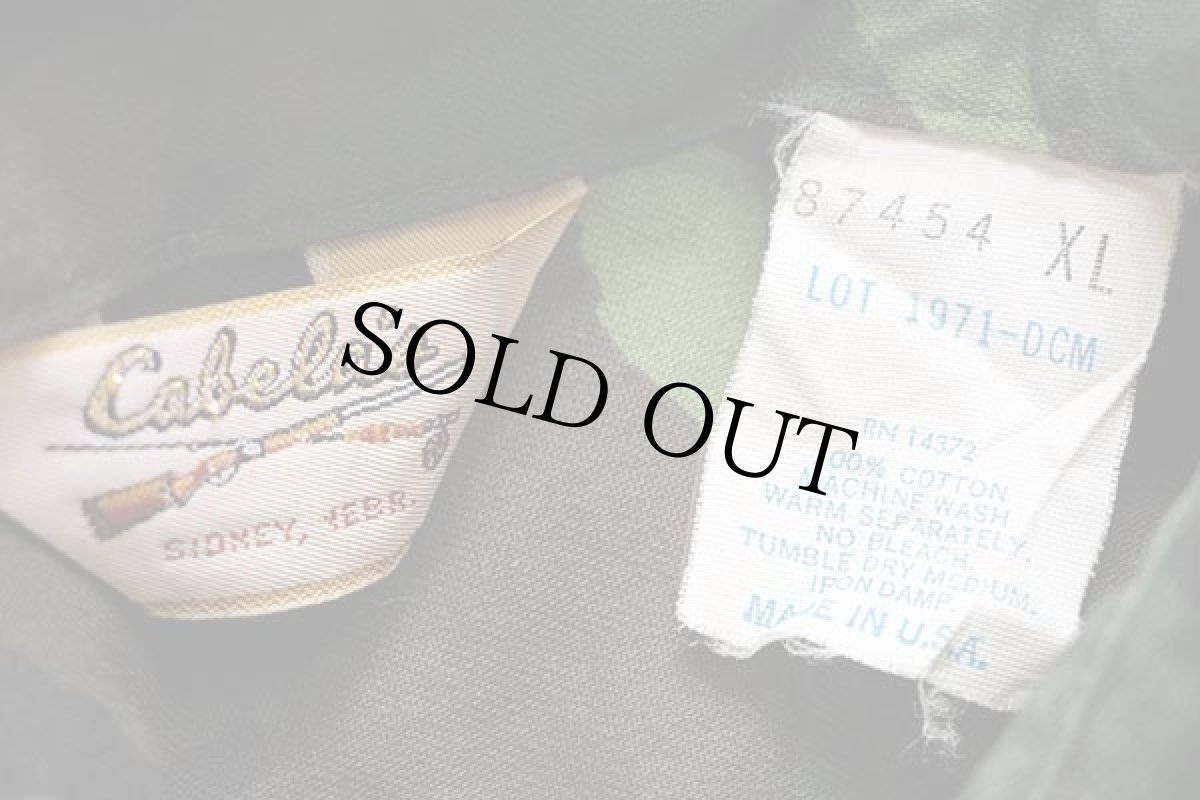 画像4: 80s USA製 Cabela'sカベラス 迷彩 コットン ハンティングシャツ XL (4)