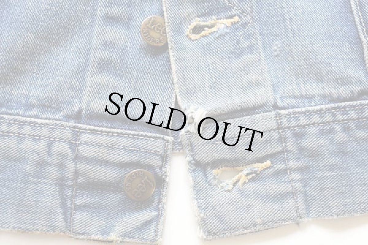 画像8: 60s Leeリー 101-J デニムジャケット ボロ (8)