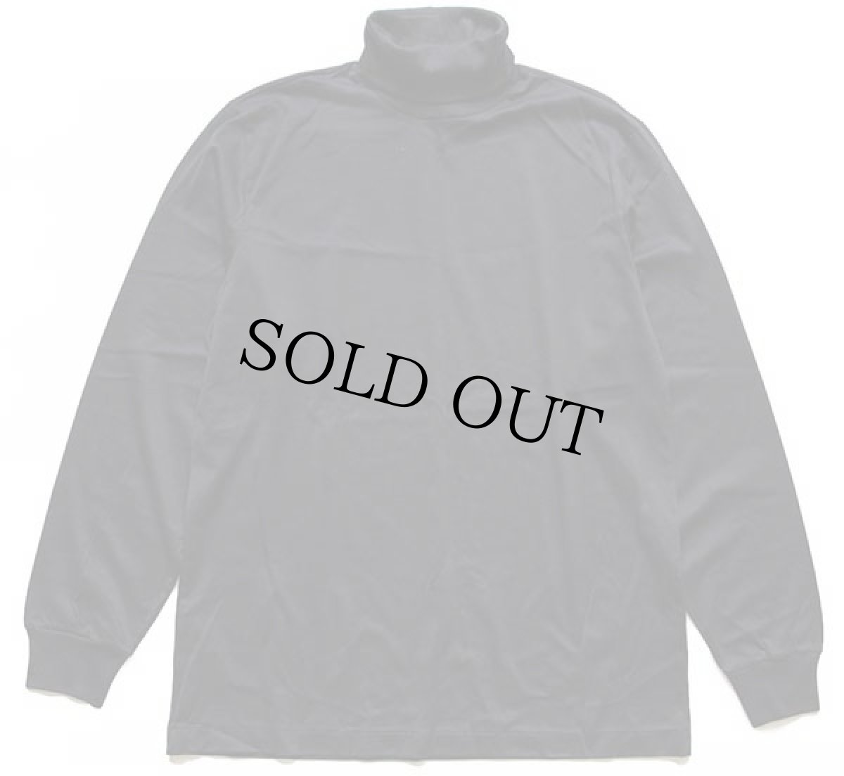 画像2: デッドストック★00s LANDS'ENDランズエンド 無地 タートルネック カットソー 黒 M (2)