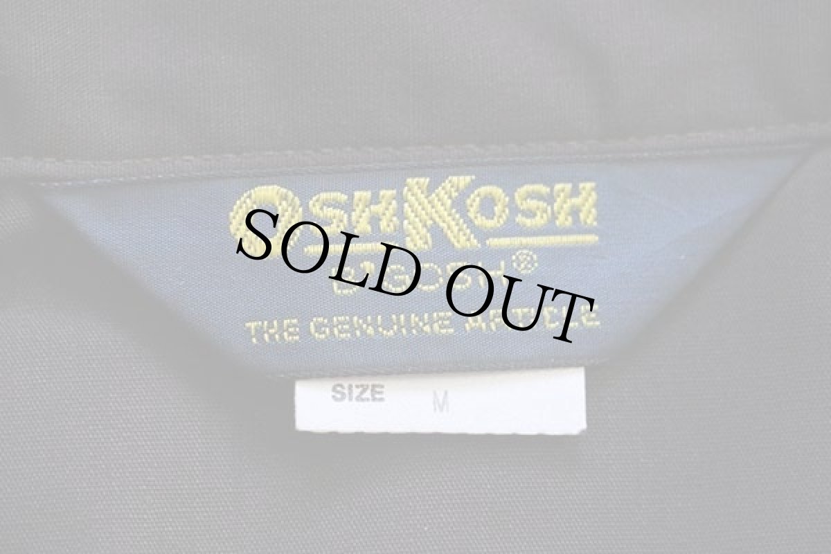 画像5: デッドストック★80s USA製 OSHKOSH B'GOSH 無地 半袖 ワークシャツ 焦げ茶 M (5)
