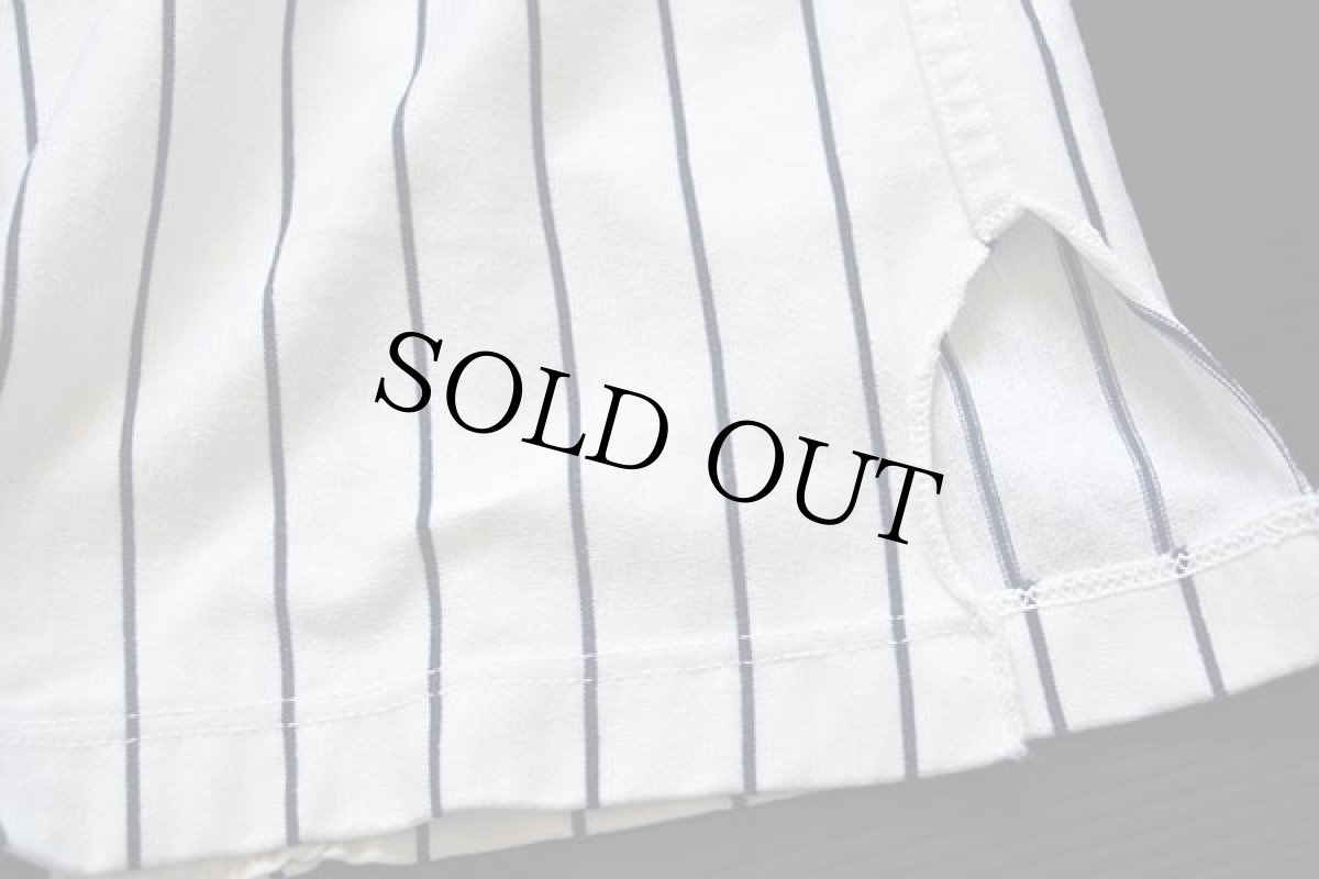 画像6: 60s Russell Southernラッセルサウザン パッチ付き ピンストライプ ベースボールシャツ (6)