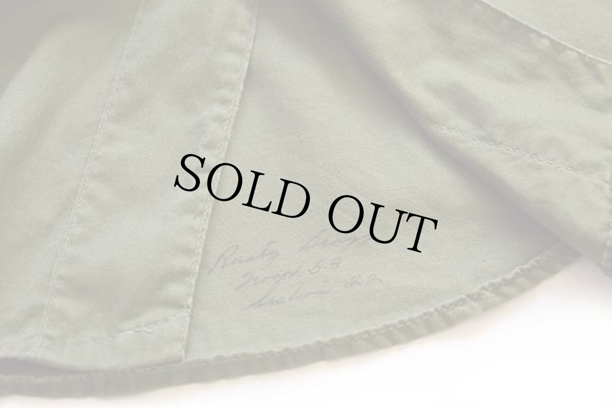 画像5: 60s BSA ボーイスカウト ノーカラー 半袖 コットンポプリンシャツ オリーブ (5)