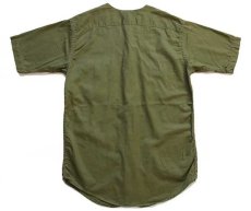 画像2: 60s BSA ボーイスカウト ノーカラー 半袖 コットンポプリンシャツ オリーブ (2)