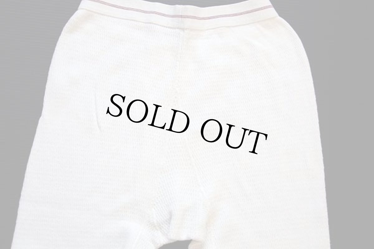 画像5: 60s HANES Thermal Knit コットン サーマルパンツ ナチュラル L (5)