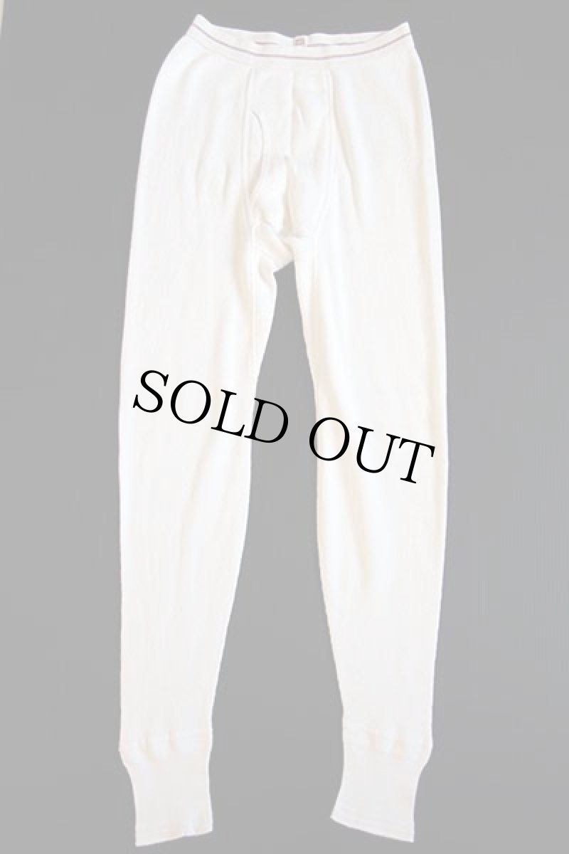 画像2: 60s HANES Thermal Knit コットン サーマルパンツ ナチュラル L (2)