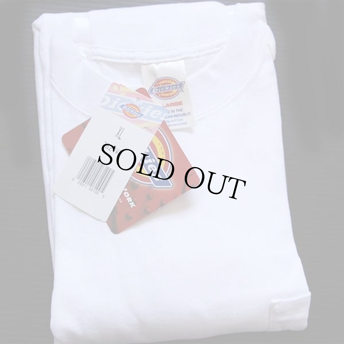 画像4: デッドストック★00s Dickiesディッキーズ 無地 コットン ポケット付き 長袖Tシャツ 白 XL (4)