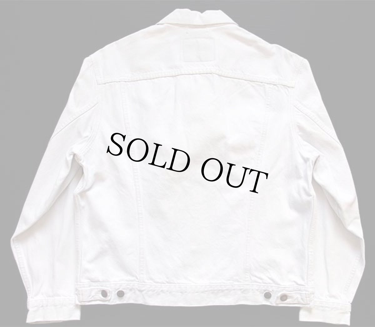 画像2: 90s Levi'sリーバイス 70503 ホワイト デニムジャケット 4ポケット L★ユーロ (2)