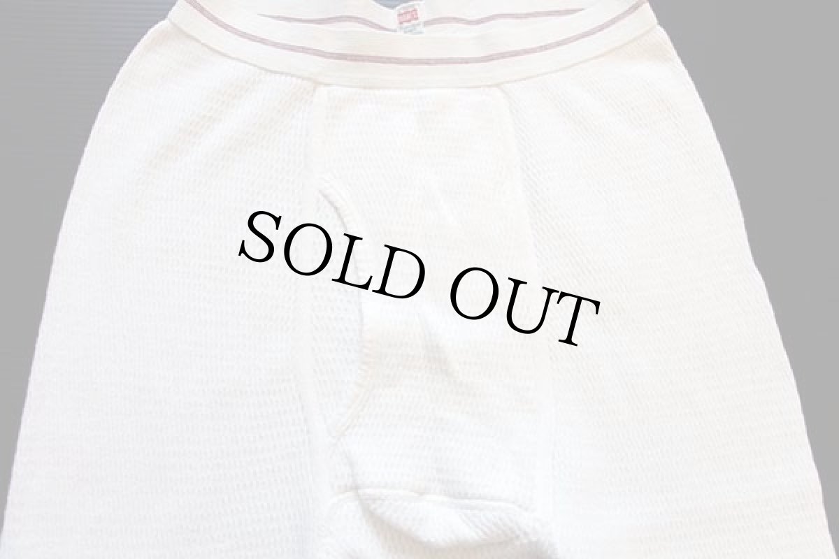 画像4: 60s HANES Thermal Knit コットン サーマルパンツ ナチュラル L (4)