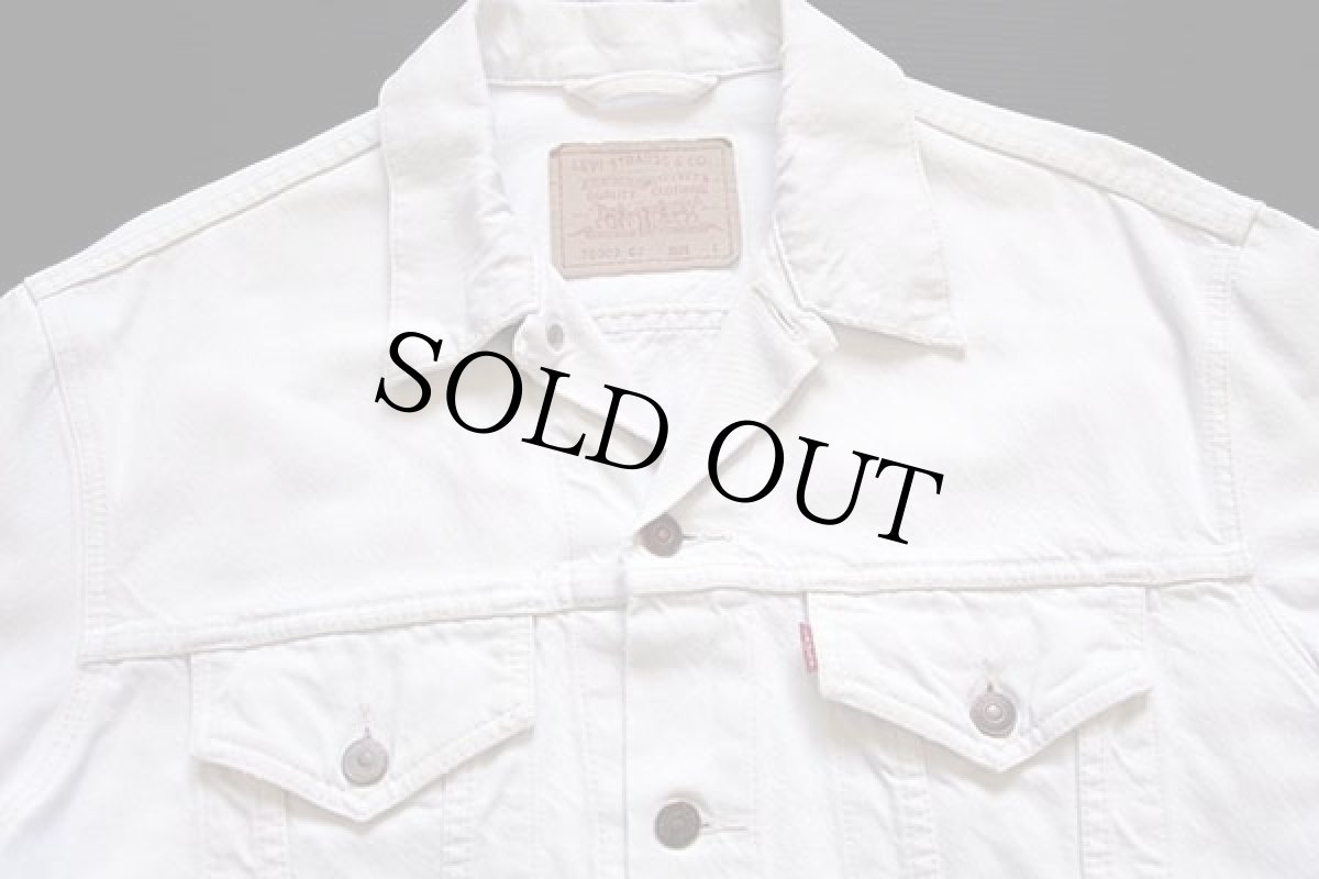 画像3: 90s Levi'sリーバイス 70503 ホワイト デニムジャケット 4ポケット L★ユーロ (3)