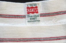 画像6: 60s HANES Thermal Knit コットン サーマルパンツ ナチュラル L (6)