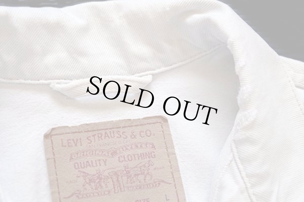 画像5: 90s Levi'sリーバイス 70503 ホワイト デニムジャケット 4ポケット L★ユーロ (5)