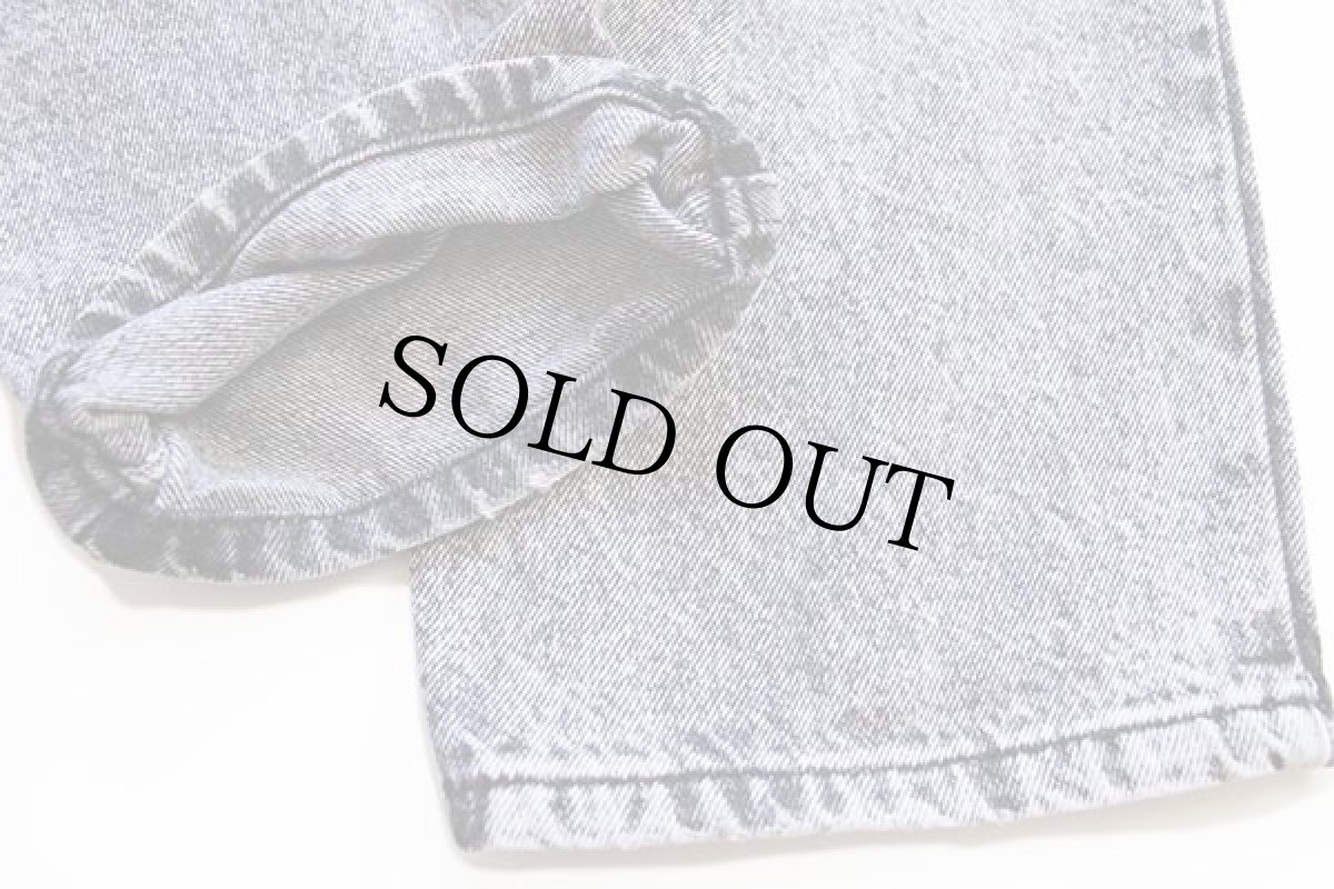 画像7: 90s メキシコ製 BRITTANIA Levi'sリーバイス テーパード ケミカルウォッシュ ブラック デニムパンツ w36 L32★アシッド (7)