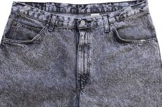 画像4: 90s メキシコ製 BRITTANIA Levi'sリーバイス テーパード ケミカルウォッシュ ブラック デニムパンツ w36 L32★アシッド (4)