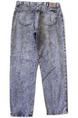 画像3: 90s メキシコ製 BRITTANIA Levi'sリーバイス テーパード ケミカルウォッシュ ブラック デニムパンツ w36 L32★アシッド (3)