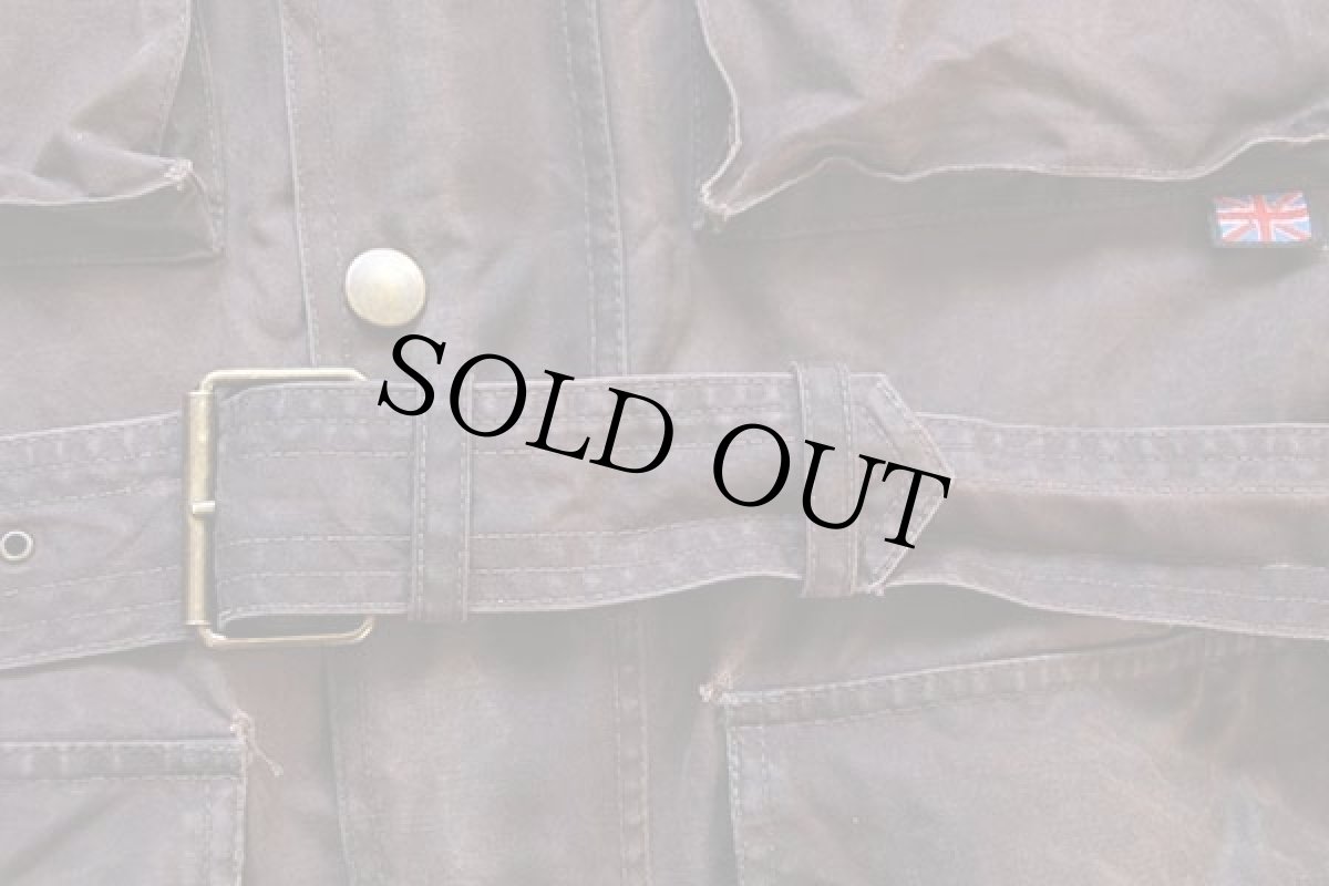 画像6: 英国製 Belstaffベルスタッフ GOLD Label ロードマスター ワックスコットン オイルドジャケット 焦げ茶 XL (6)