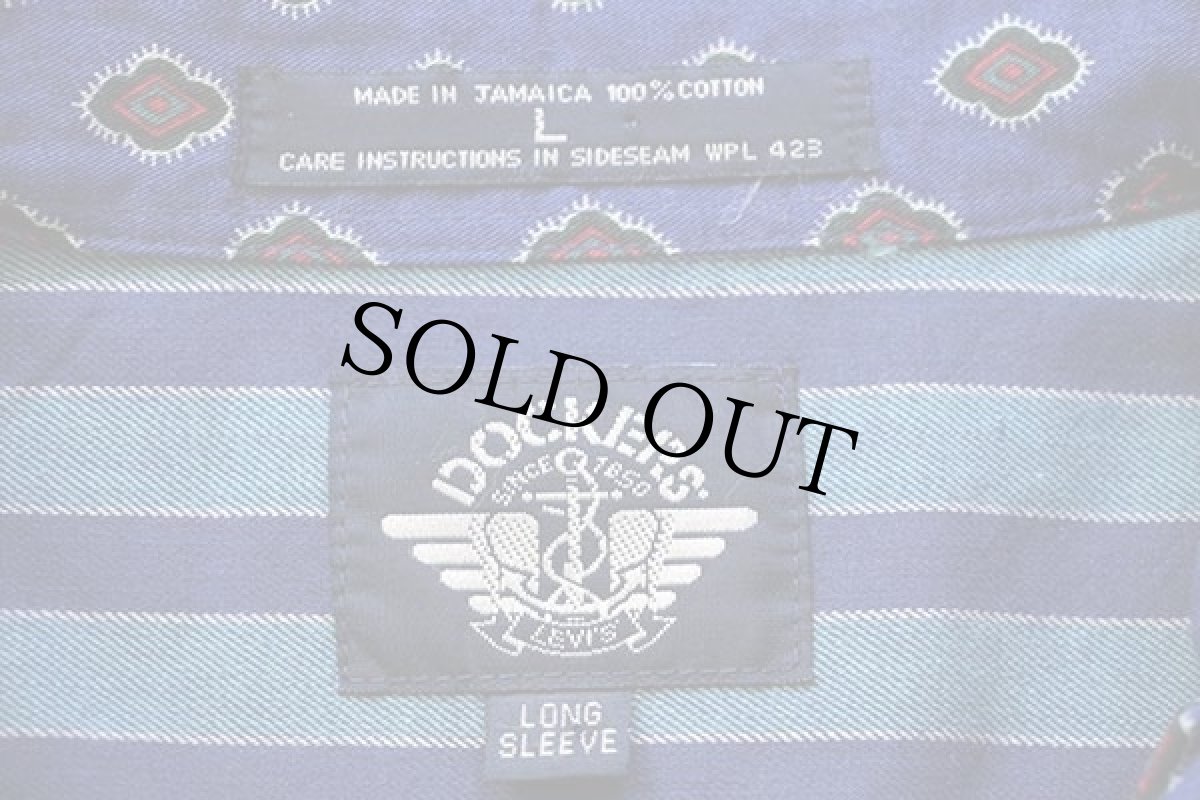 画像4: デッドストック★90s DOCKERSドッカーズ マルチストライプ コットンシャツ L★Levi'sリーバイス (4)