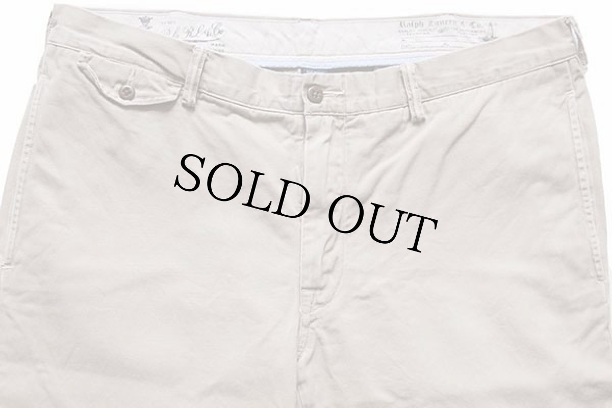 画像4: 00s ポロ ラルフローレン SLIM GI FIT ビンテージ加工 コットン チノパン カーキ w36 (4)