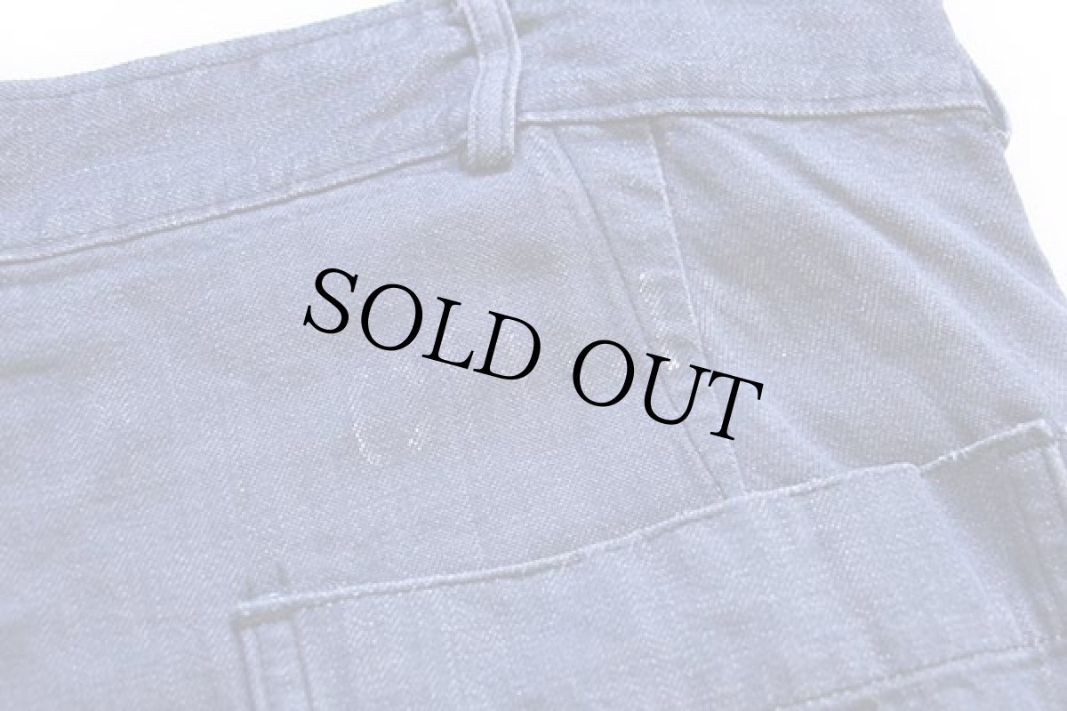 画像6: 70s 米軍 U.S.NAVY ステンシル フレア バットダイ デニム セーラーパンツ w33 (6)