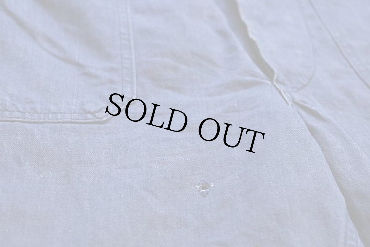 画像8: 70s 米軍 U.S.NAVY ステンシル フレア バットダイ デニム セーラーパンツ w33 (8)