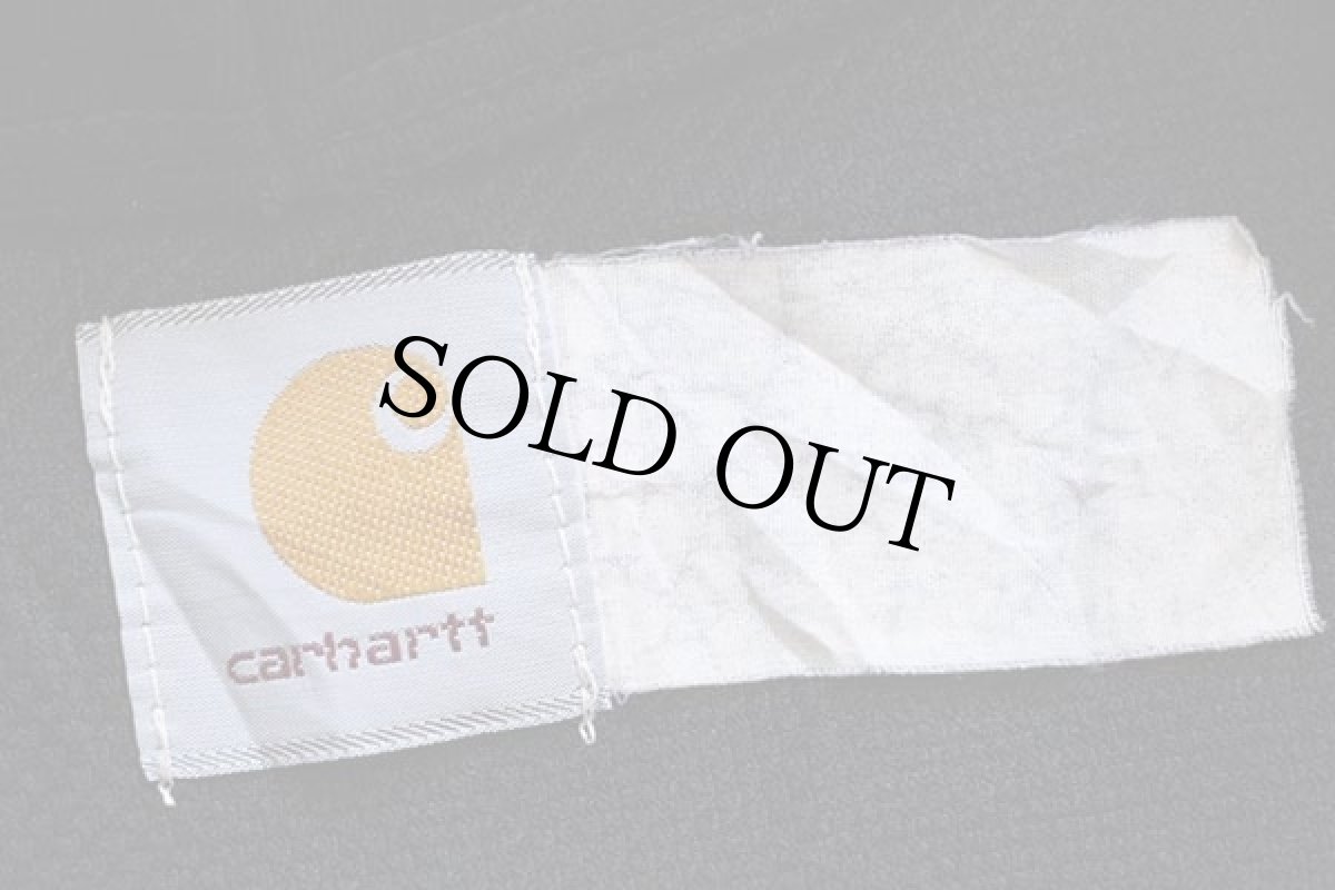 画像4: 90s carharttカーハート ワンポイント ライナー付き スウェット ジップパーカー 黒 (4)