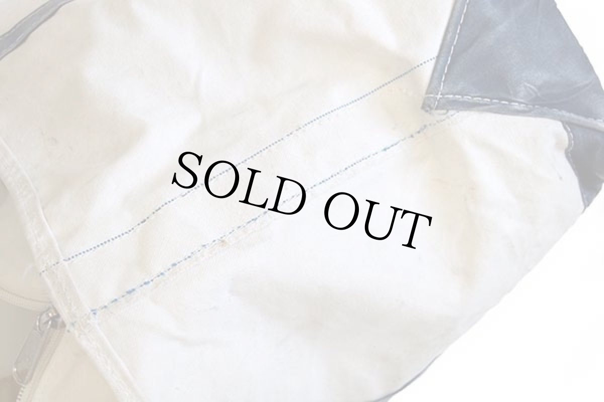 画像5: 80s L.L.Bean BOAT AND TOTE 耳付き キャンバス トートバッグ ジップトップ 紺 L★ラージ (5)