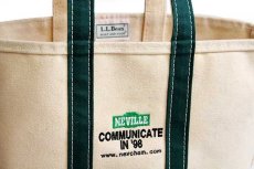 画像5: 90s L.L.Bean BOAT AND TOTE NEVILLE刺繍 キャンバス トートバッグ 緑 M★ミディアム (5)