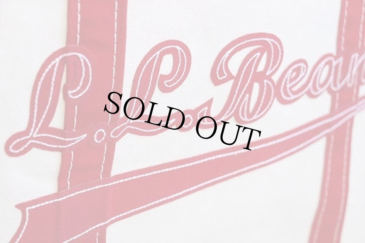 画像5: USA製 L.L.Bean BOAT AND TOTE パッチ付き キャンバス トートバッグ 赤 L★ラージ (5)