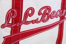 画像5: USA製 L.L.Bean BOAT AND TOTE パッチ付き キャンバス トートバッグ 赤 L★ラージ (5)
