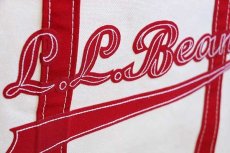 画像5: USA製 L.L.Bean BOAT AND TOTE パッチ付き キャンバス トートバッグ 赤 L★ラージ (5)