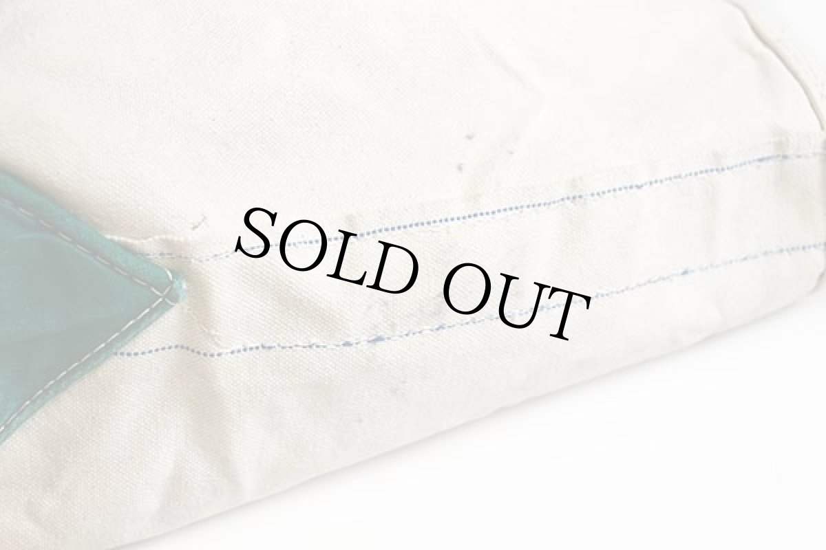 画像5: 80s L.L.Bean BOAT AND TOTE CDA刺繍 耳付き キャンバス トートバッグ ジップトップ 緑 L★ラージ (5)