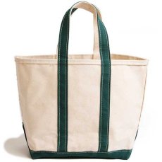 画像2: 90s L.L.Bean BOAT AND TOTE NEVILLE刺繍 キャンバス トートバッグ 緑 M★ミディアム (2)