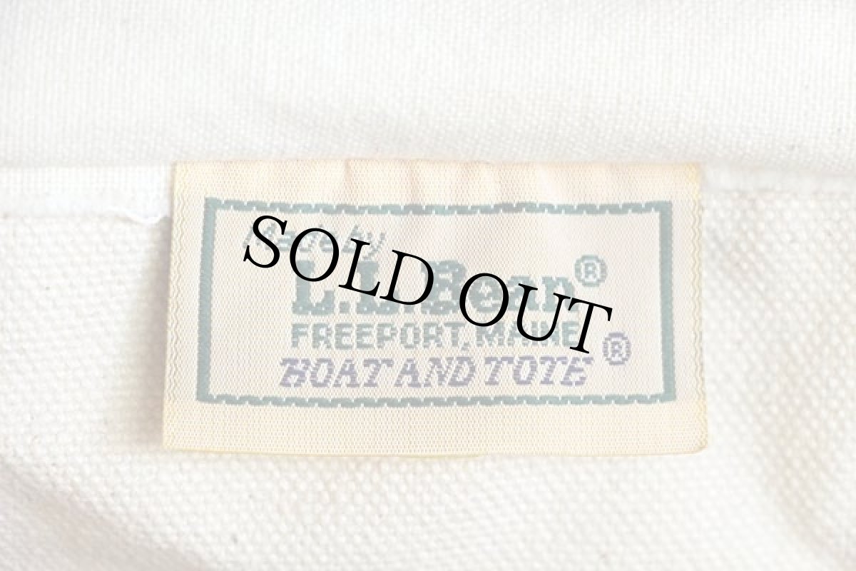 画像4: 80s L.L.Bean BOAT AND TOTE CDA刺繍 耳付き キャンバス トートバッグ ジップトップ 緑 L★ラージ (4)