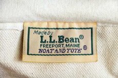 画像4: 80s L.L.Bean BOAT AND TOTE CDA刺繍 耳付き キャンバス トートバッグ ジップトップ 緑 L★ラージ (4)