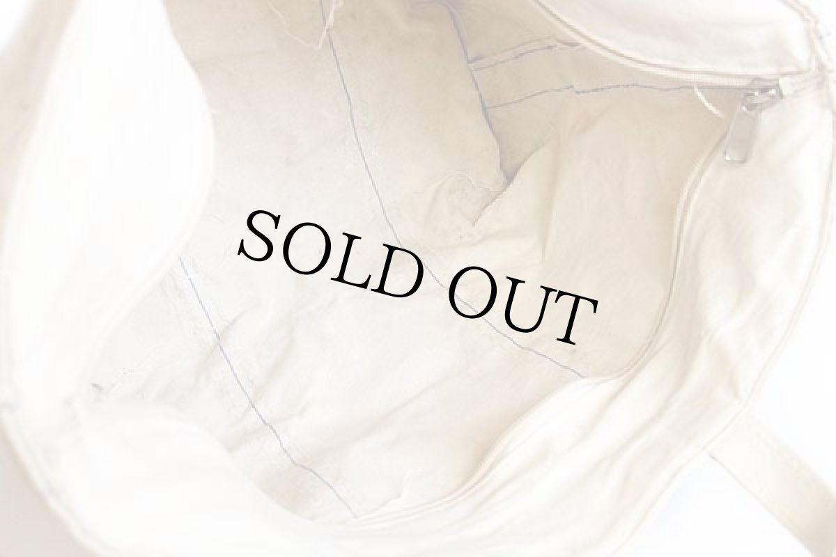 画像6: 80s L.L.Bean BOAT AND TOTE CDA刺繍 耳付き キャンバス トートバッグ ジップトップ 緑 L★ラージ (6)