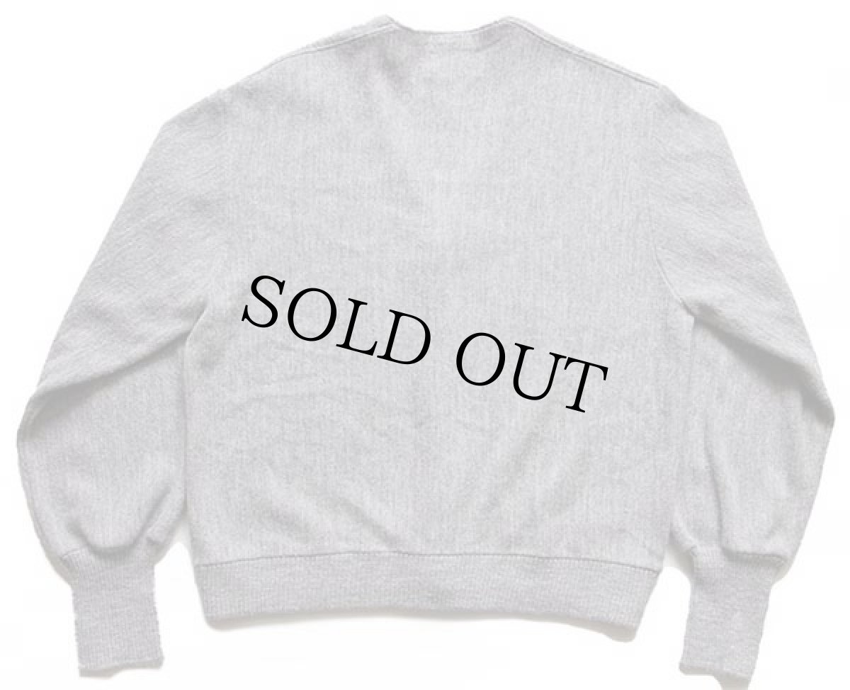 画像2: 70s JCPenney パール編み アクリルニット カーディガン グレー M (2)