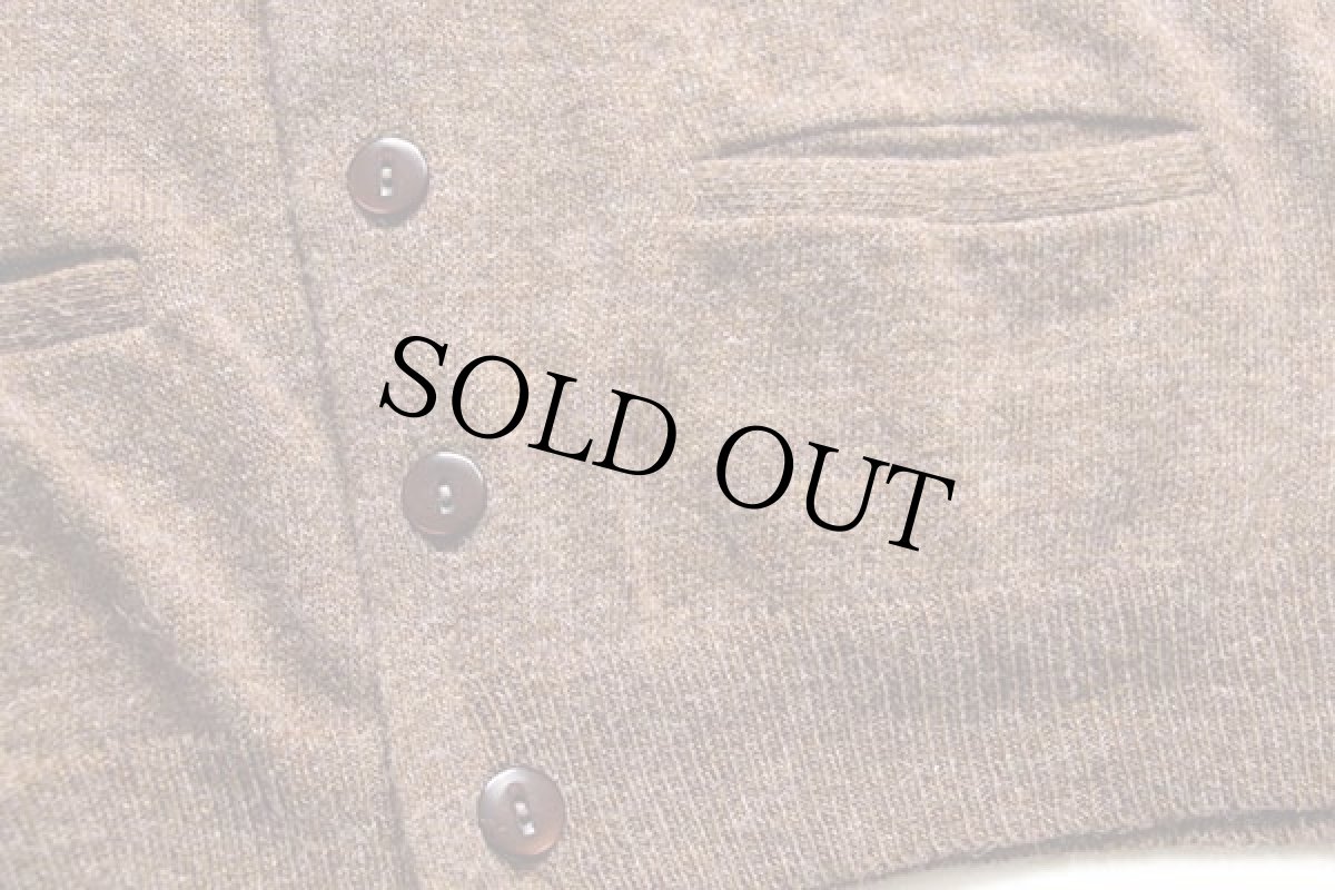 画像5: 70s Bruce Cameron アクリルニット カーディガン 茶 L (5)