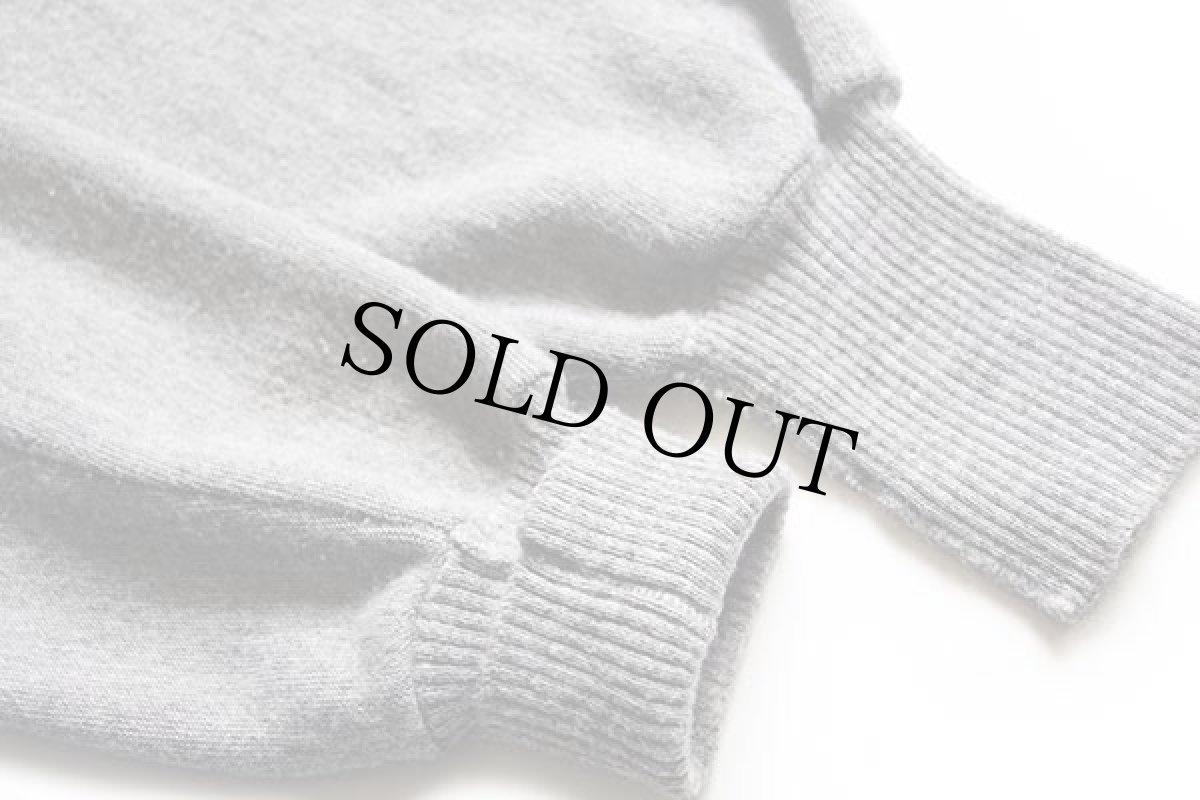 画像6: 70s JCPenney パール編み アクリルニット カーディガン グレー M (6)