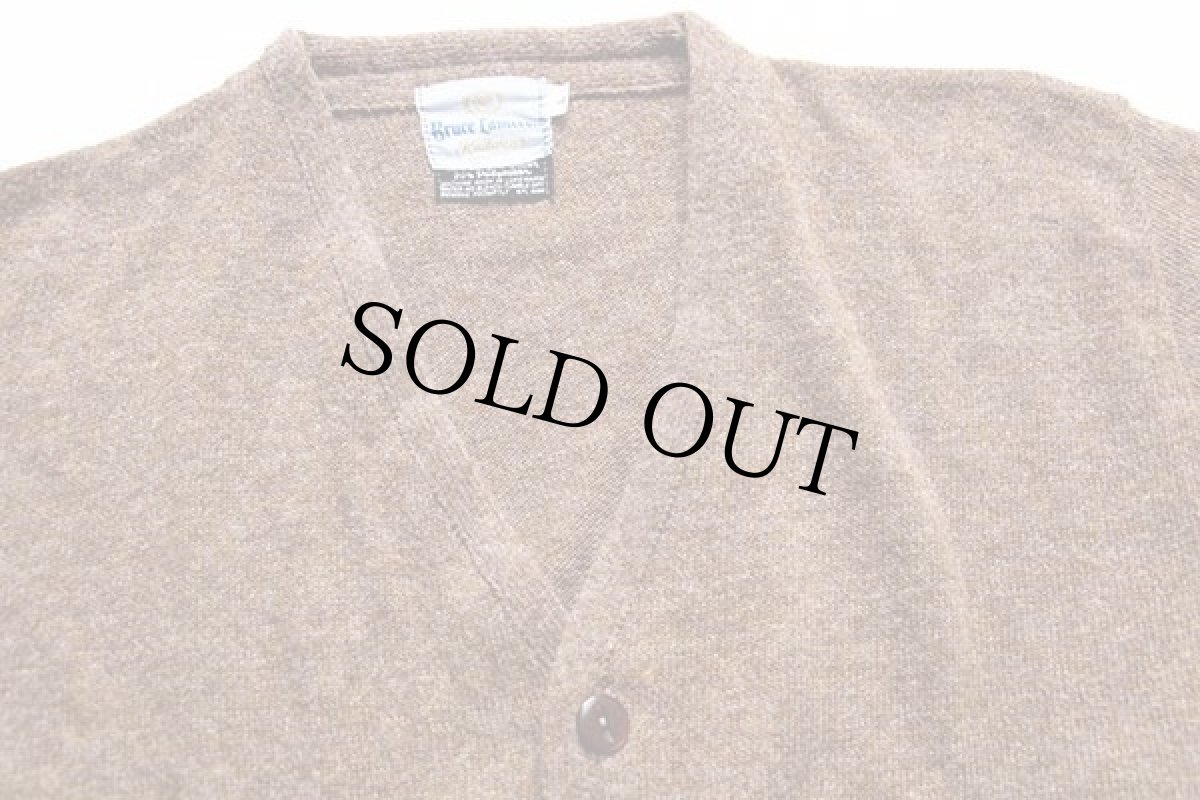 画像3: 70s Bruce Cameron アクリルニット カーディガン 茶 L (3)