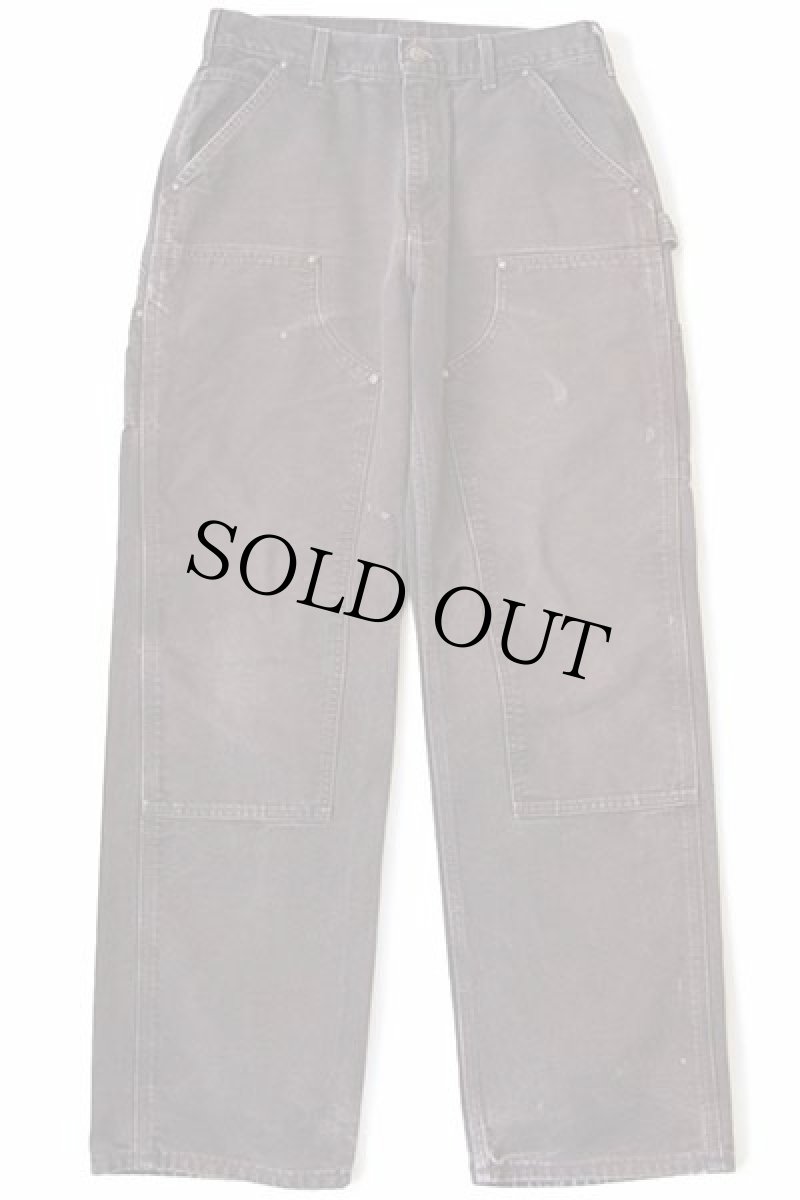 画像2: USA製 carharttカーハート ダック地 ダブルニー ペインターパンツ 焦げ茶 フェード w32 L32 (2)