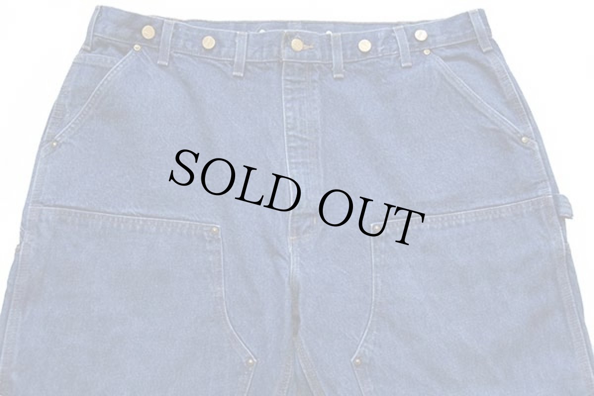 画像4: 00s メキシコ製 carharttカーハート デニム ダブルニー ペインターパンツ w44 (4)