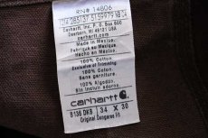 画像6: メキシコ製 carharttカーハート ダック地 ダブルニー ペインターパンツ 焦げ茶 w34 L30 (6)