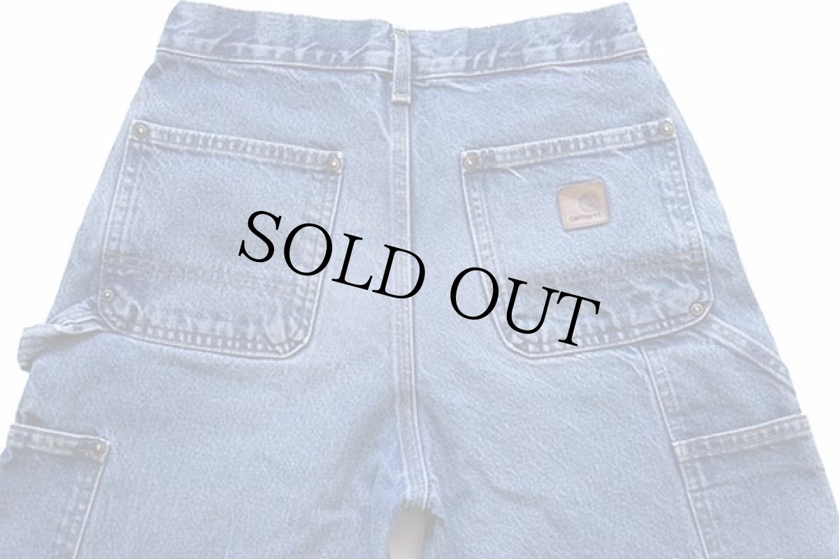 画像5: 00s メキシコ製 carharttカーハート デニム ダブルニー ペインターパンツ ペンキ飛び w28 L30 (5)