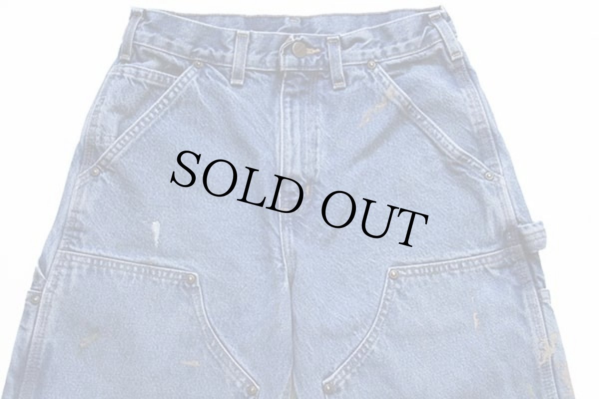 画像4: 00s メキシコ製 carharttカーハート デニム ダブルニー ペインターパンツ ペンキ飛び w28 L30 (4)