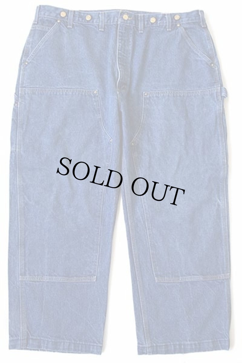 画像2: 00s メキシコ製 carharttカーハート デニム ダブルニー ペインターパンツ w44 (2)