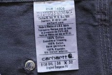 画像6: メキシコ製 carharttカーハート ダック地 ダブルニー ペインターパンツ グレー w38 L32 (6)