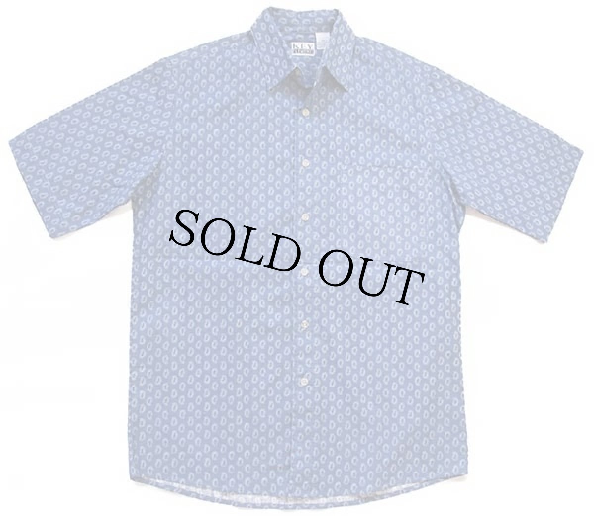 画像2: デッドストック★90s KEY ELEMENTS ペイズリー 総柄 半袖 コットンシャツ M (2)