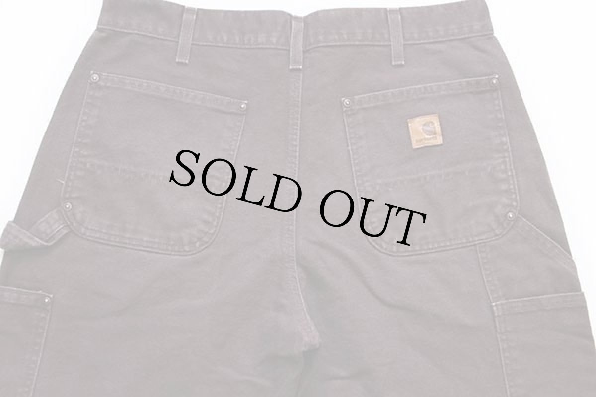 画像5: メキシコ製 carharttカーハート ダック地 ダブルニー ペインターパンツ 焦げ茶 w34 L30 (5)